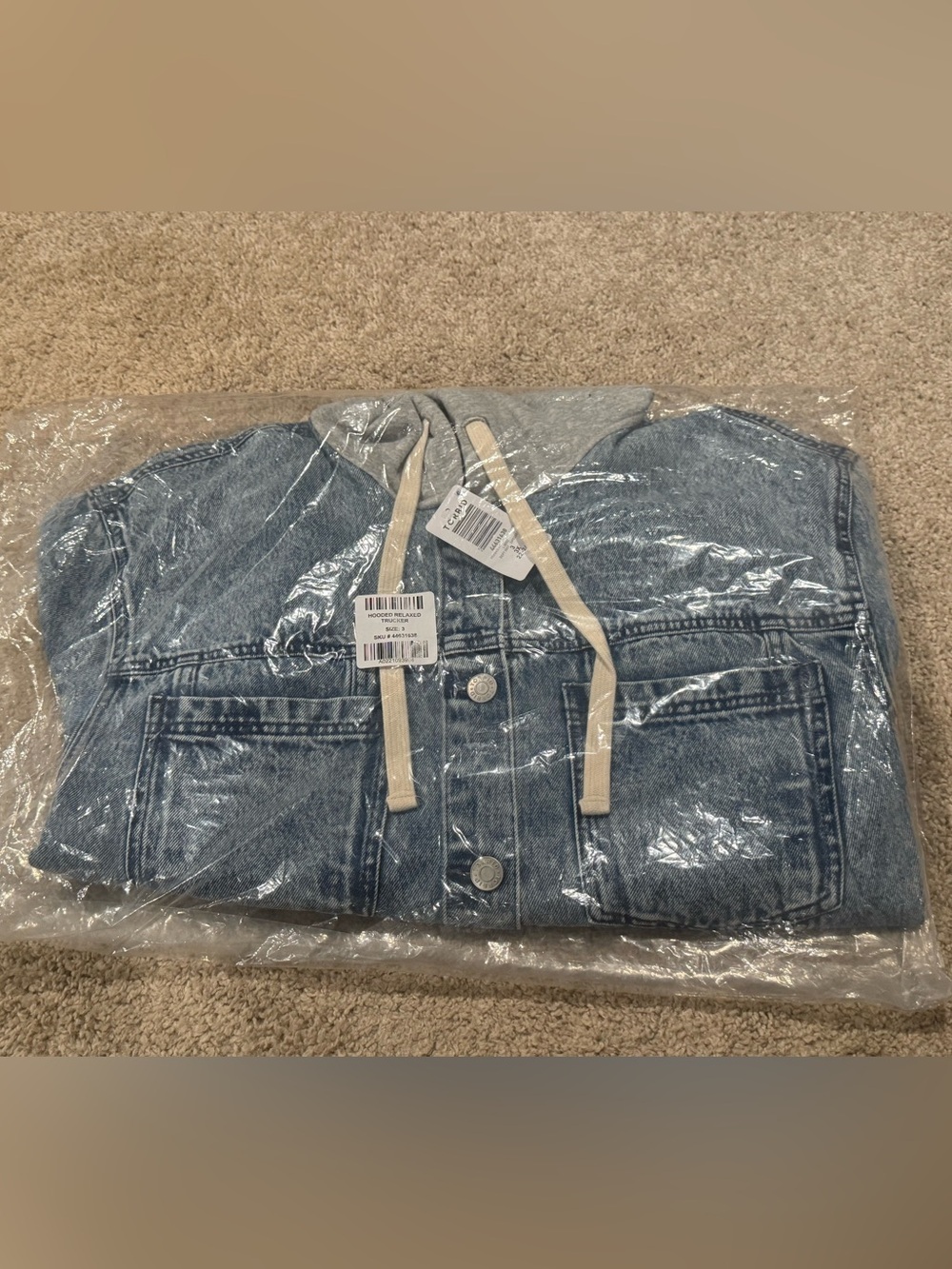 torrid Light Blue Denim Hooded Jean Jacket